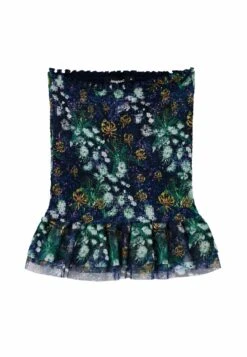 Desigual Slim Floral - A-Lijn Rok - Blue -Desigual 2b9c1a1eef1e4d5581dee7dbaabdf201