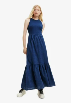 Desigual Pink Pantherleeveless - Maxi-Jurk - Blue