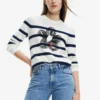 Desigual Striped Flower - Trui - Blue