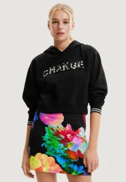 Desigual "Change" Patch Hoodie - Hoodie - Black