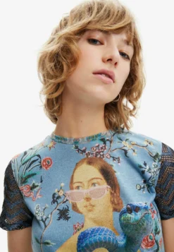 Desigual Tropical Bikini Bottoms - T-Shirt Print - Blue -Desigual 2def3129cea646c78b719b58f22280de scaled