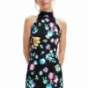 Desigual Vest Floral - Etui-Jurk - Black
