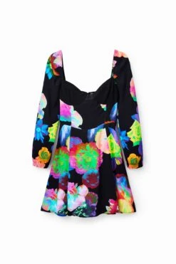 Desigual Vest Rose - Jurk - Black -Desigual 2e0f0c849467494fa9be861d396d3676
