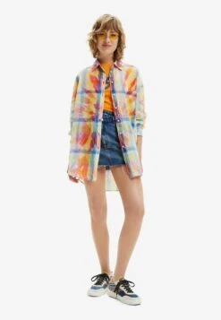 Desigual Oversize Tie-Dye Plaid - Overhemdblouse - Multi Coloured