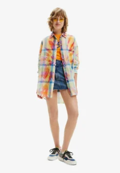 Desigual Oversize Tie-Dye Plaid - Overhemdblouse - Multi Coloured