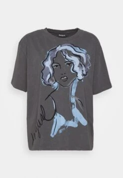 Desigual Mona - T-Shirt Print - Grey -Desigual 2f27e18f94f44ccb859fb5fbc223de06