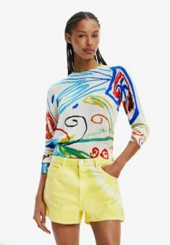 Desigual Illustration - Trui - White