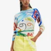 Desigual Illustration - Trui - White