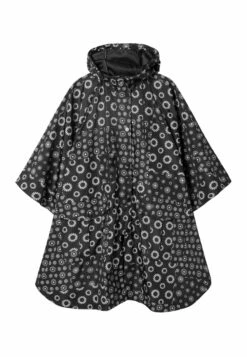 Desigual Geometric Hooded - Poncho - Black -Desigual 3005f332ecc04e24a02de4a32cac6d81