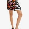 Desigual Draped Floral - Wikkelrok - Black