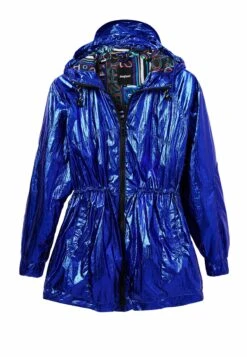 Desigual Metallic Hooded - Parka - Blue -Desigual 3495acdaa55b482d88b8470af31a81df