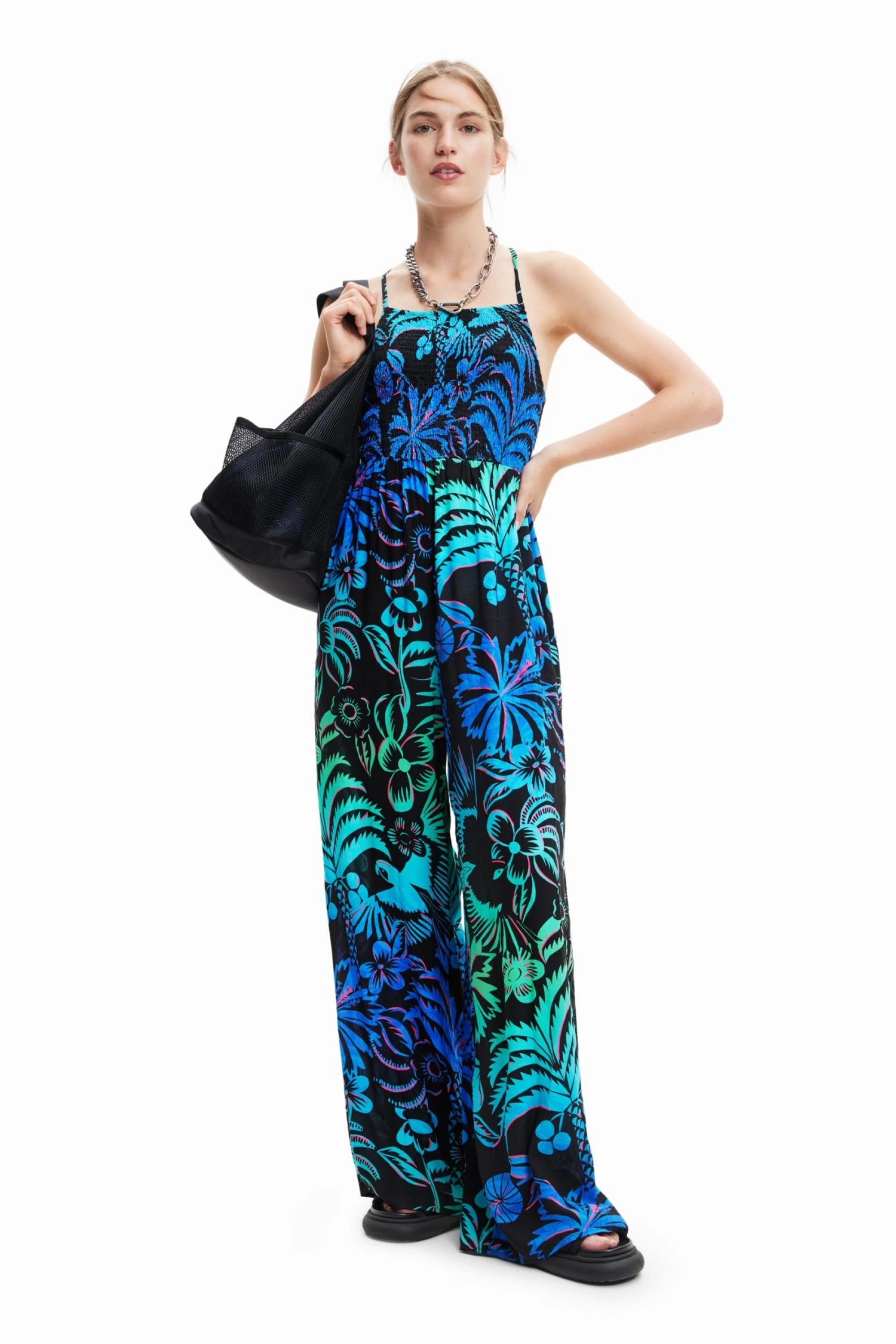 Desigual Tropi - Jumpsuit - Royal 2 Desigual Tropi - Jumpsuit - Royal - Afbeelding 2