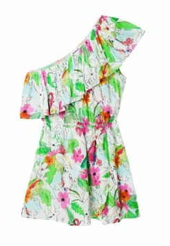 Desigual Pink Pantherleeveless - Jurk - White -Desigual 3500752444b04b8cae4da83e35f13c36