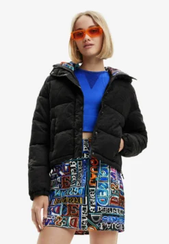 Desigual Embroidered Padded - Winterjas - Black
