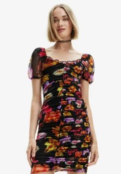 Desigual Mickey Mouse Trucker Hoodie - Jurk - Black