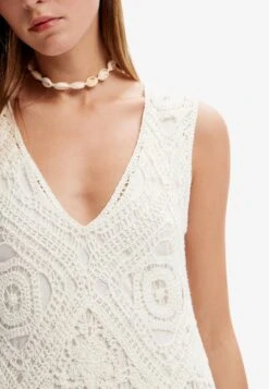 Desigual Gebreide Jurk - White -Desigual 35441520a02948baa68e0ee01cbc4bc7