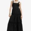 Desigual Long Embroidered Strap - Maxi-Jurk - Black