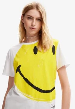 Desigual Smiley - T-Shirt Print - White 7 Desigual Smiley - T-Shirt Print - White -Desigual 36b7c895f976418c8a0d635afa311f08