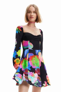 Desigual Vest Rose - Jurk - Black