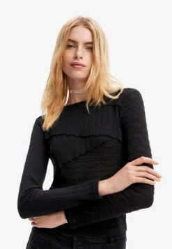 Desigual Textured- Longsleeve - Black 8 Desigual Textured- Longsleeve - Black -Desigual 3a929b394dde40aaaf605468d7e5a581