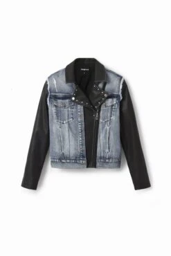 Desigual Chaq Hibrid Mickey - Imitatieleren Jas - Denim Destroy Medium 8 Desigual Chaq Hibrid Mickey - Imitatieleren Jas - Denim Destroy Medium -Desigual 3b666d20775242a88e11a95610a22112