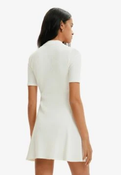 Desigual Plant Skater - Gebreide Jurk - White -Desigual 3c4054d1cc2246bb8d93fedbe3ba4b54