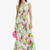 Desigual Long Cut Out - Maxi-Jurk - Multi Coloured