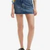 Desigual Denim Criss-Cross Waist - Minirok - Blue