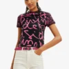 Desigual Contrasting Message- T-Shirt Print - Black