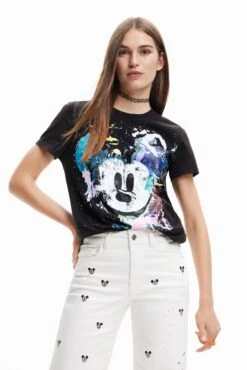 Desigual Mickey Crash - T-Shirt Print - Black
