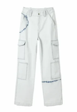 Desigual Tie-Dye Cargo - Straight Leg Jeans - White -Desigual 3de3c9d171484064b81995f6cffc9659 scaled