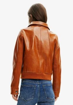 Desigual Retro Pockets - Imitatieleren Jas - Brown -Desigual 3eecce599f6f488b831a38780a046ac2