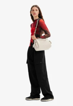 Desigual Midsize Half Logo - Handtas - White