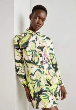 Desigual Kea - Blousejurk - White/Hellgrün