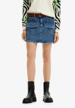 Desigual Studded - A-Lijn Rok - Blue