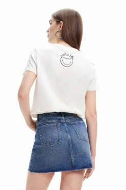 Desigual Margarita Smiley - T-Shirt Print - White -Desigual 43895964aa3d4a438c86d875d47107dc scaled