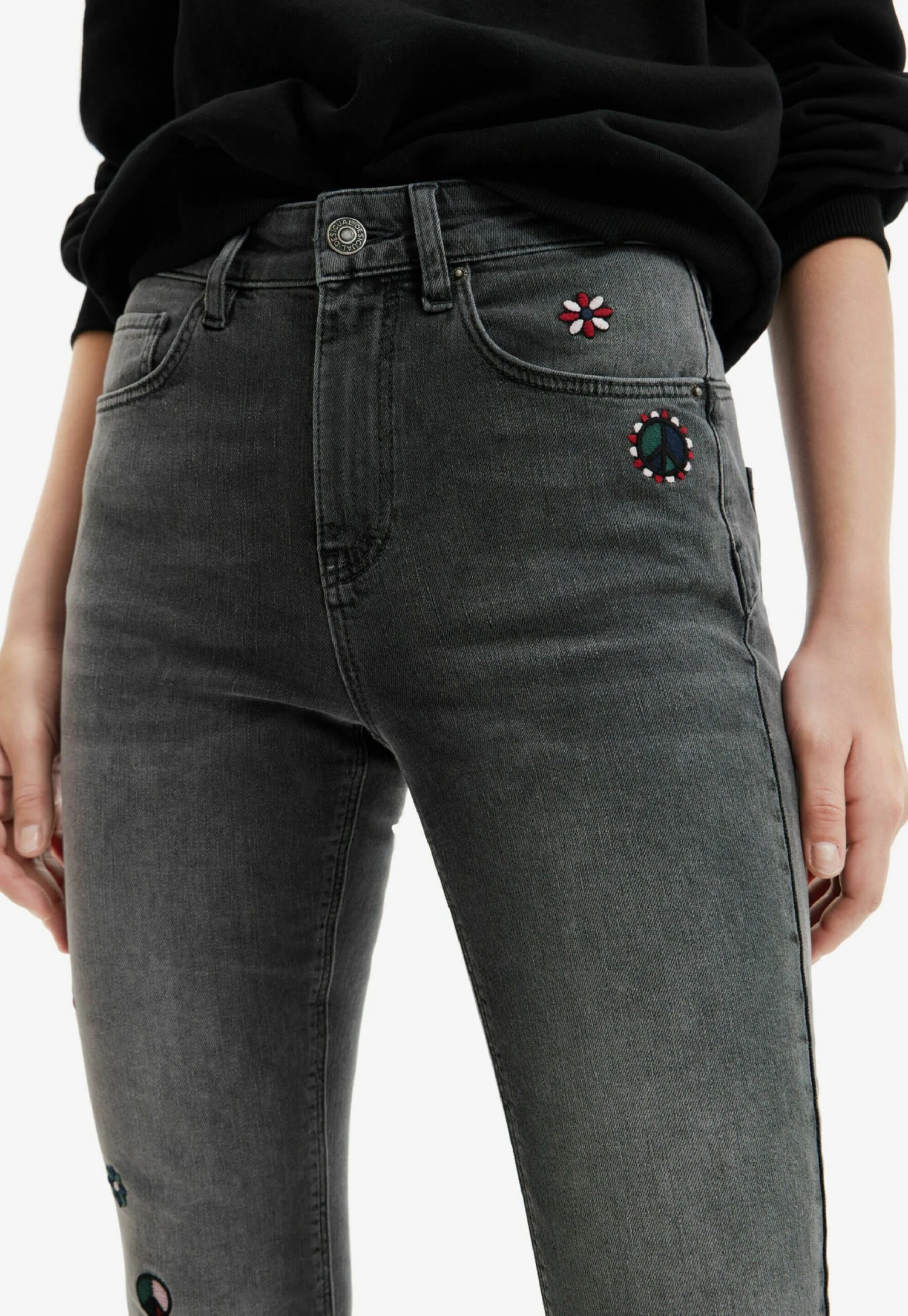 Desigual Jeans Skinny Fit - Black 4 Desigual Jeans Skinny Fit - Black - Afbeelding 4