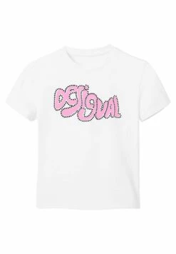 Desigual Short Sleeve Rhinestone - T-Shirt Print - White -Desigual 45dbcf2368994d9ca7ecd182be6609f4