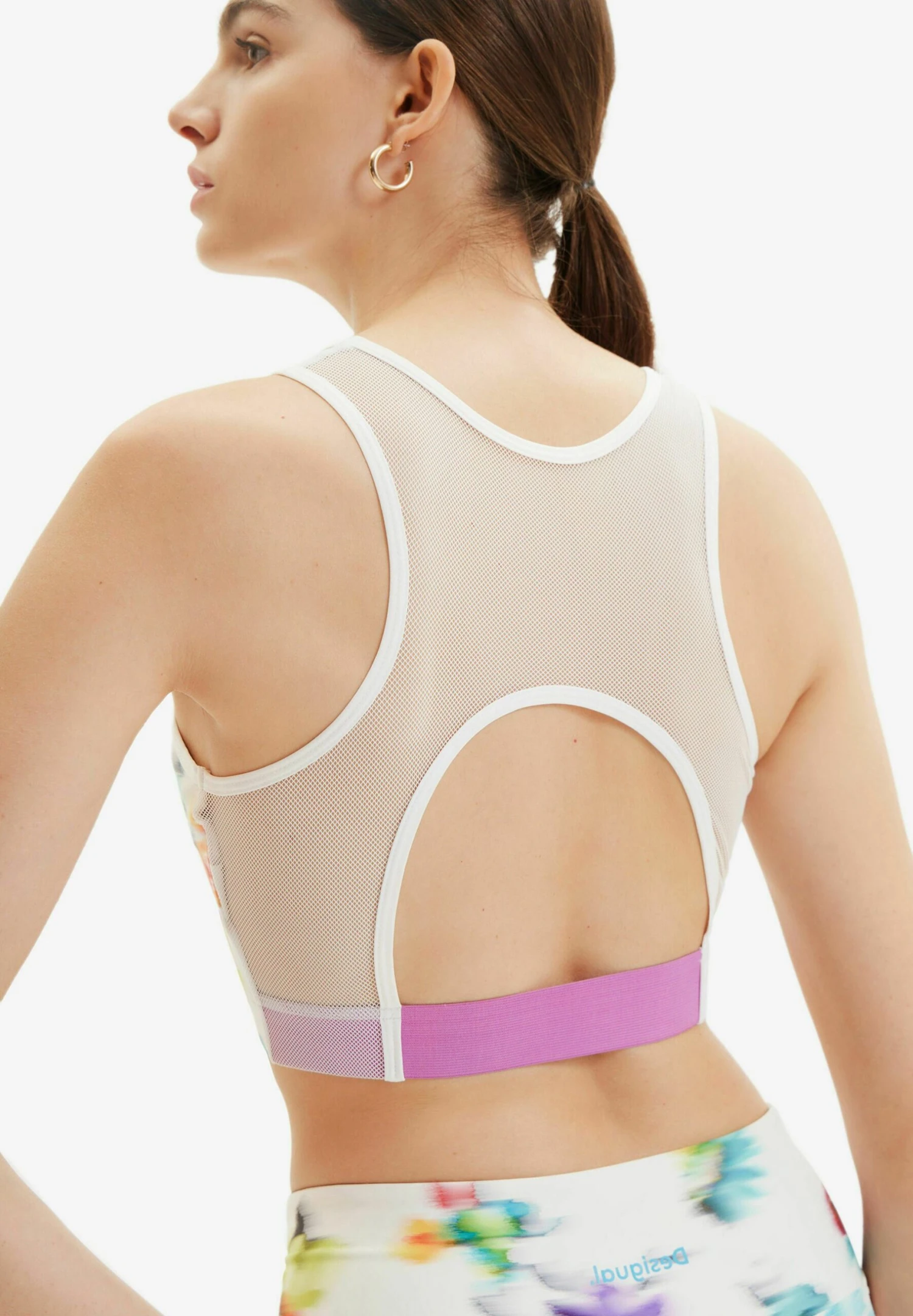 Desigual Asymmetric Rufflewimsuit - Top - White 4 Desigual Asymmetric Rufflewimsuit - Top - White - Afbeelding 4