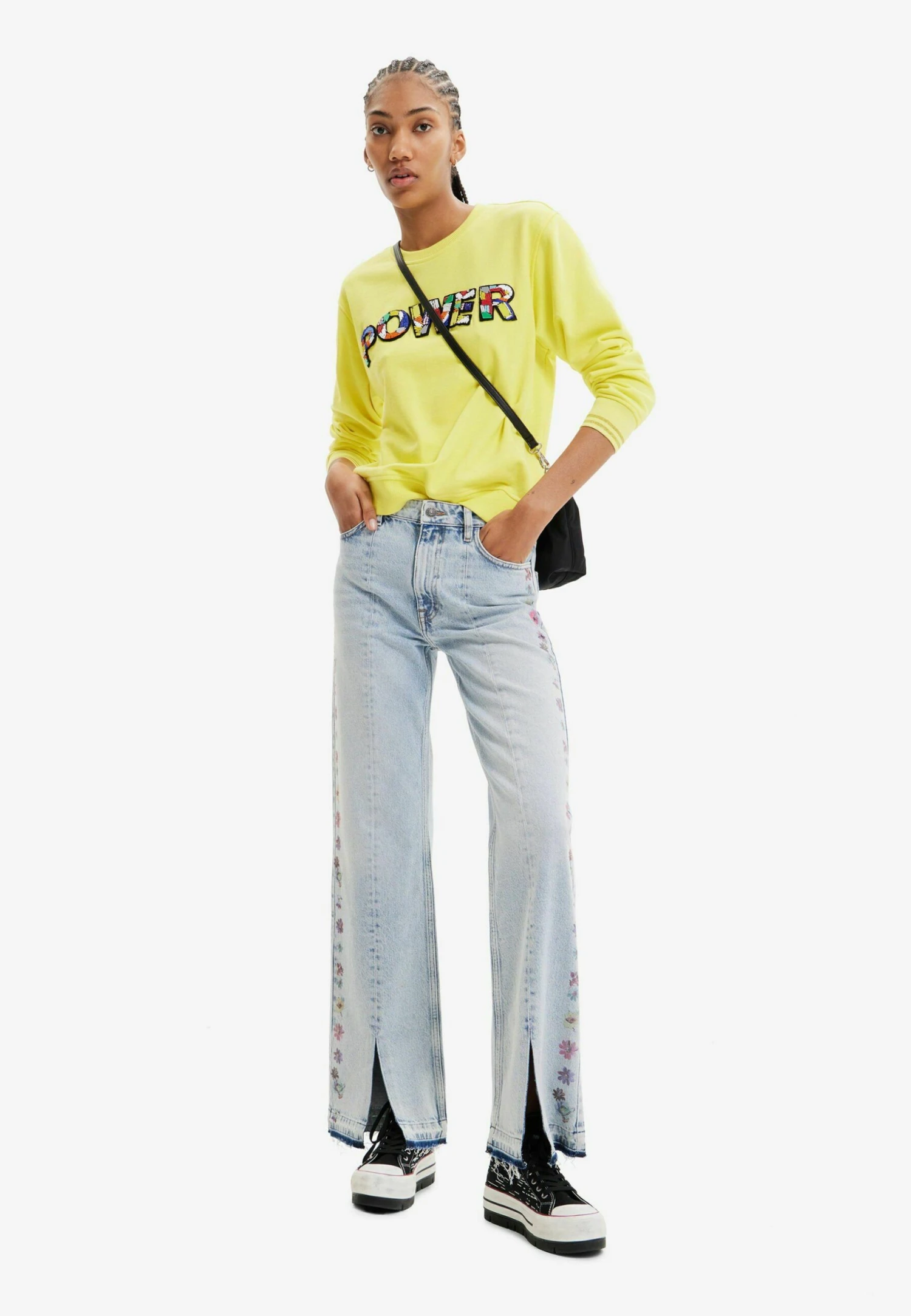 Desigual Power Patch - Sweater - Yellow 2 Desigual Power Patch - Sweater - Yellow - Afbeelding 2