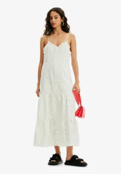 Desigual Maxi-Jurk - White