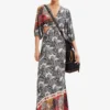 Desigual Long Paisley Cut Out - Galajurk - Black