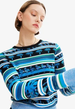 Desigual Tropical Border - Trui - Mineral Blue -Desigual 493462ef120a45f9a202a9334f249a79 scaled