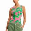 Desigual Tropical - Top - Fuchsia Rose