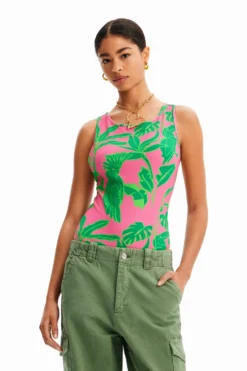 Desigual Tropical - Top - Fuchsia Rose