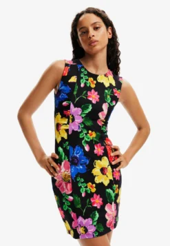 Desigual Floral - Etui-Jurk - Black