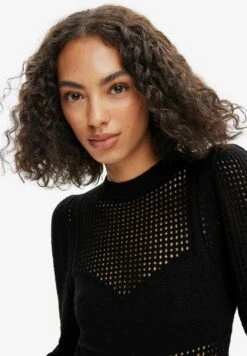 Desigual Knit Corset - Trui - Black -Desigual 4e7a84f2efe14dafb06d715e6cdb224f