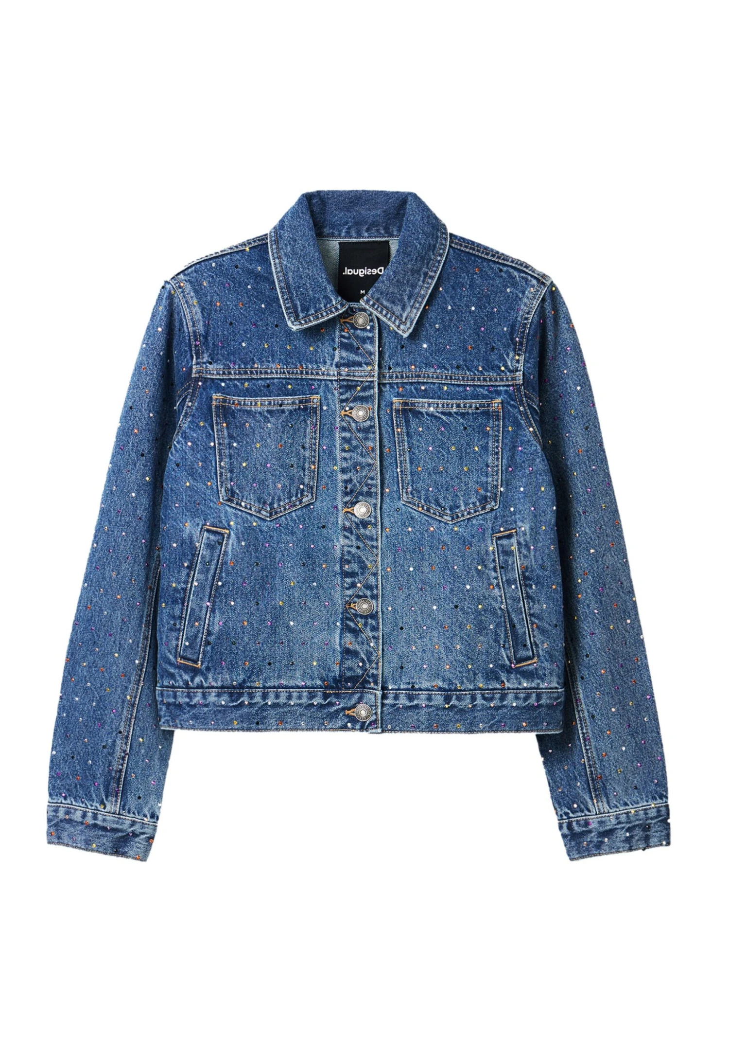 Desigual Studded Denim Trucker - Spijkerjas - Denim Medium Light 5 Desigual Studded Denim Trucker - Spijkerjas - Denim Medium Light - Afbeelding 5