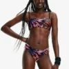 Desigual Tropical Bandeau Bikini - Bikinitop - Black
