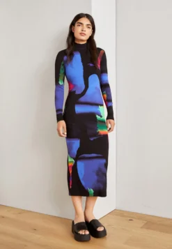 Desigual Vest Hologram Designed By Christian Lacroix - Gebreide Jurk - Black